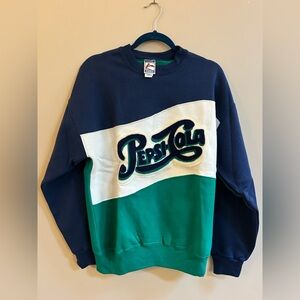 Apparel America Pepsi Cola Logo Crewneck Pull Over Sweatshirt Vintage Sweater